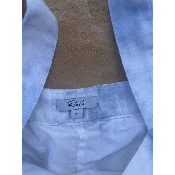 Rails Amaya Dress Cascade Tie Dye Blue White A Line Casual XL $188 - Picture 5 of 8